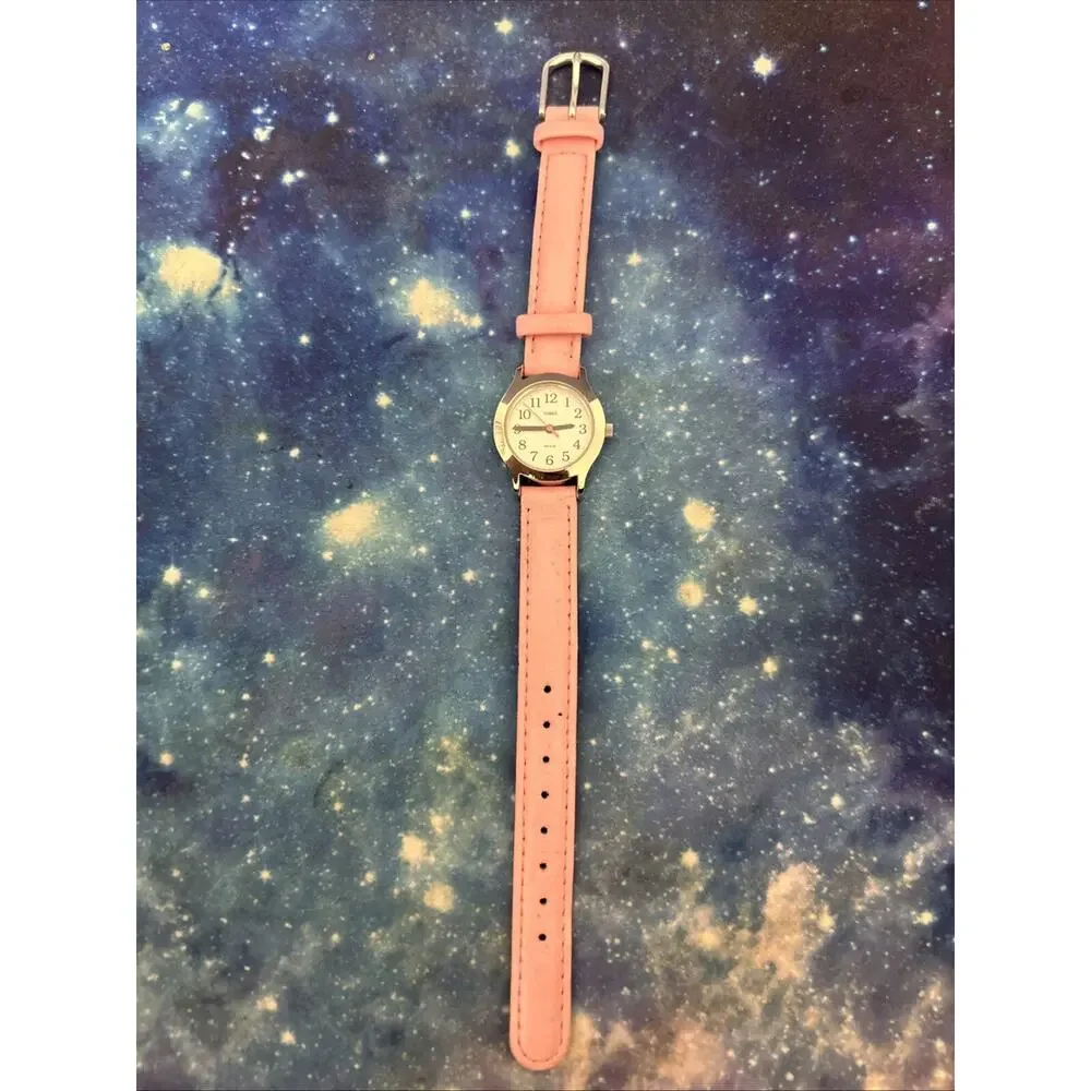 Timex Silver Tone Pink Band Women’s Quartz Watch - Picture 2 of 8